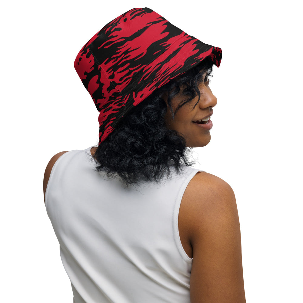 Modern Warfare Red Tiger Stripe CAMO Reversible bucket hat - Bucket Hat