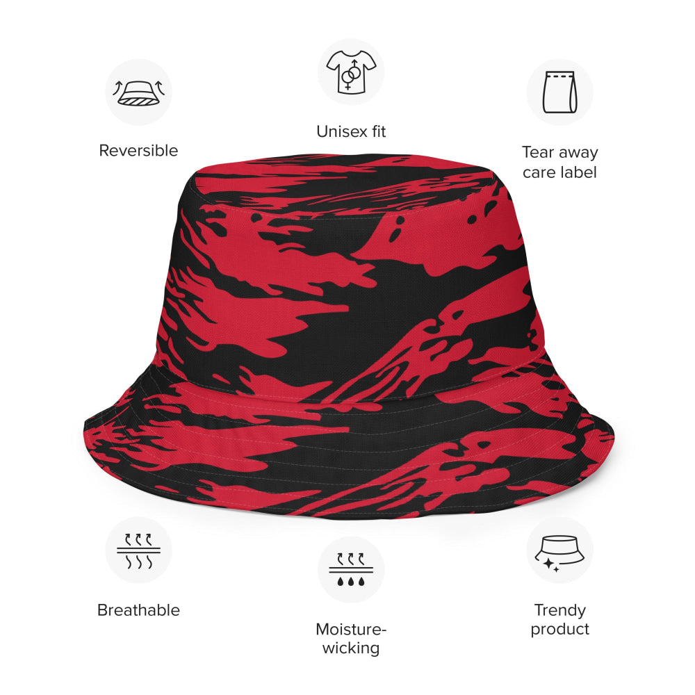 Modern Warfare Red Tiger Stripe CAMO Reversible bucket hat - Bucket Hat