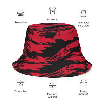 Modern Warfare Red Tiger Stripe CAMO Reversible bucket hat - Bucket Hat