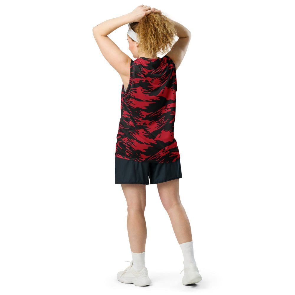 Modern Warfare Red Tiger Stripe CAMO unisex basketball jersey - Unisex Basketball Jersey