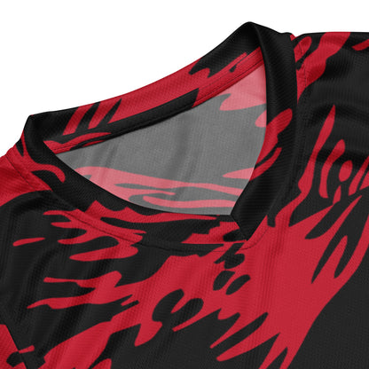 Modern Warfare Red Tiger Stripe CAMO unisex basketball jersey - Unisex Basketball Jersey