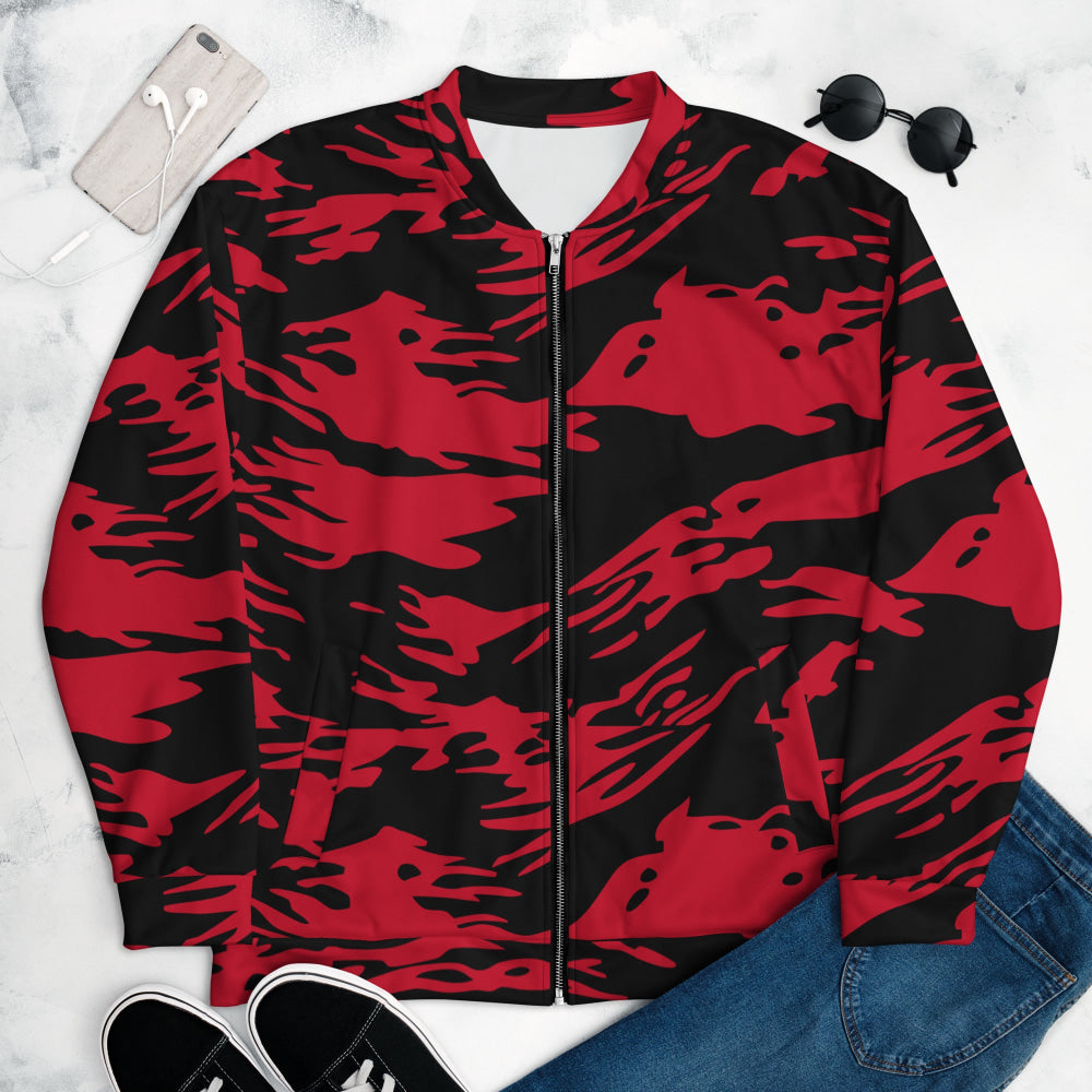 Modern Warfare Red Tiger Stripe CAMO Unisex Bomber Jacket - XS