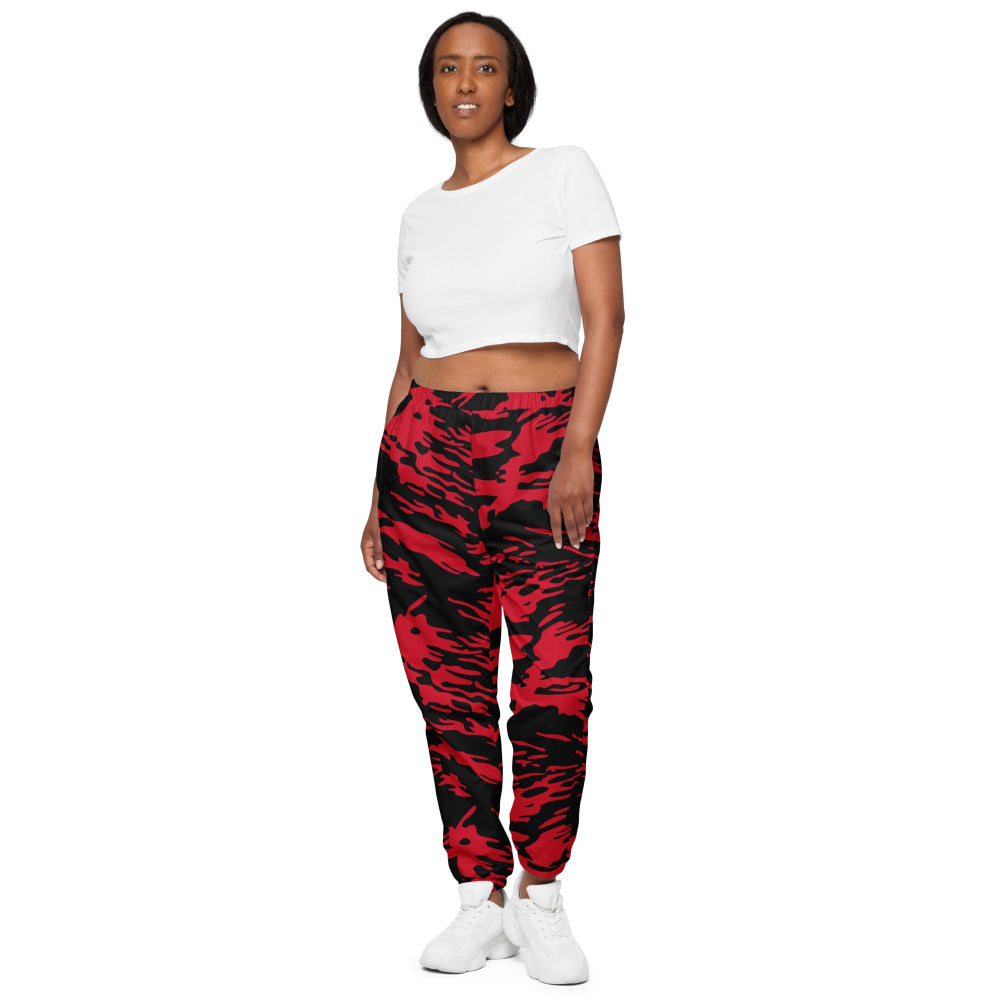 Modern Warfare Red Tiger Stripe CAMO Unisex track pants - Track Pants