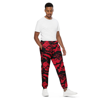 Modern Warfare Red Tiger Stripe CAMO Unisex track pants - Track Pants