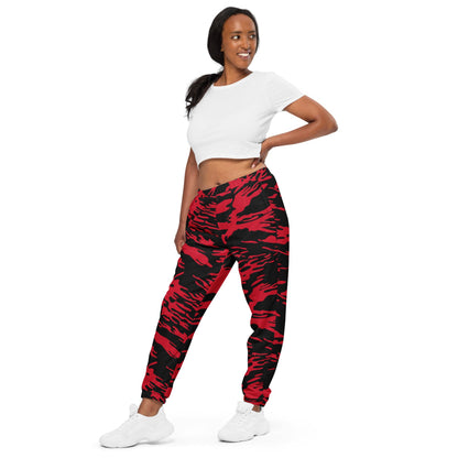 Modern Warfare Red Tiger Stripe CAMO Unisex track pants - Track Pants