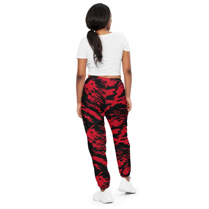 Modern Warfare Red Tiger Stripe CAMO Unisex track pants - Track Pants