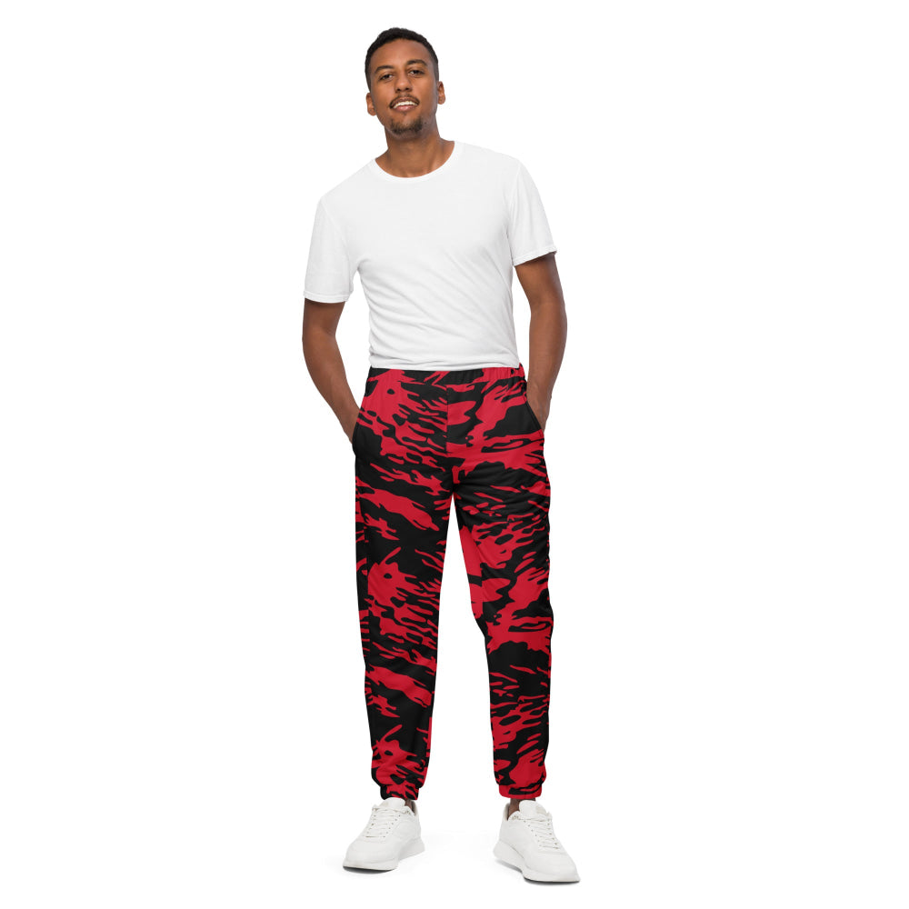 Modern Warfare Red Tiger Stripe CAMO Unisex track pants - XS - Track Pants