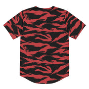Tiger Stripe Crimson CAMO Unisex Baseball Jersey