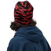 Tiger Stripe Crimson CAMO Beanie - Head