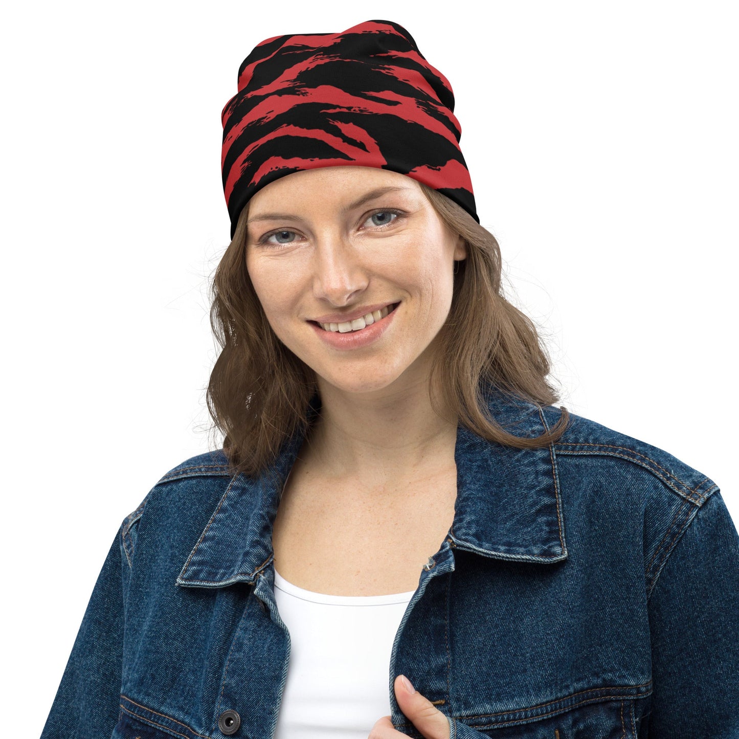 Modern Warfare Tiger Stripe Red and Black CAMO Beanie Beanies