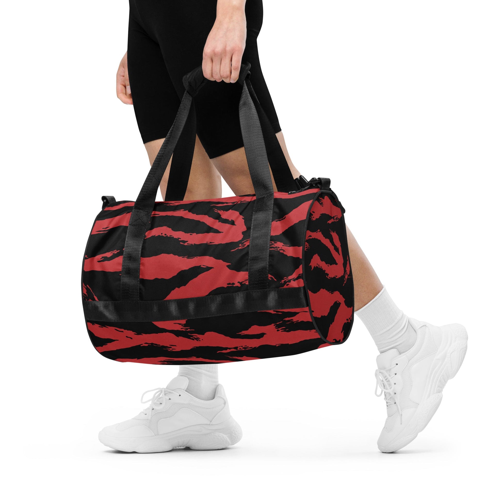 Modern Warfare Tiger Stripe Red and Black CAMO gym bag - Gym Bags