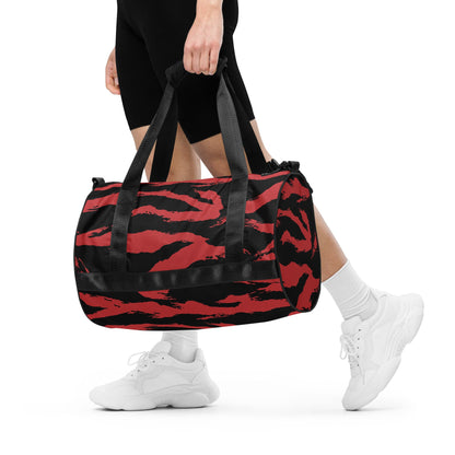 Modern Warfare Tiger Stripe Red and Black CAMO gym bag - Gym Bags
