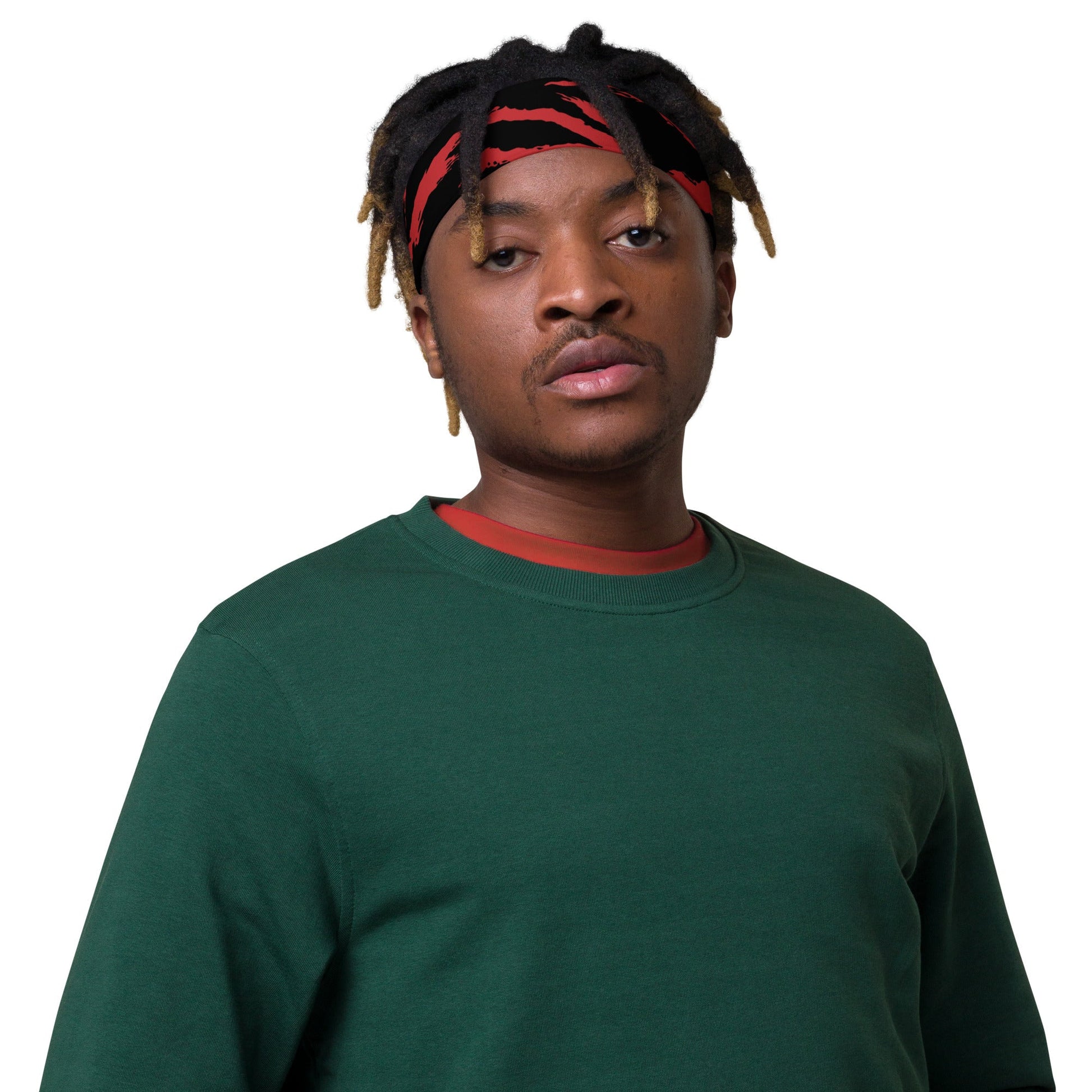 Modern Warfare Tiger Stripe Red and Black CAMO Headband - Headbands