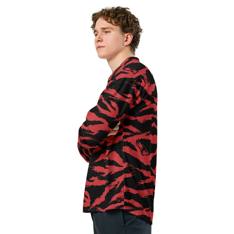 Tiger Stripe Crimson CAMO Unisex Hockey Fan Jersey - 2XS