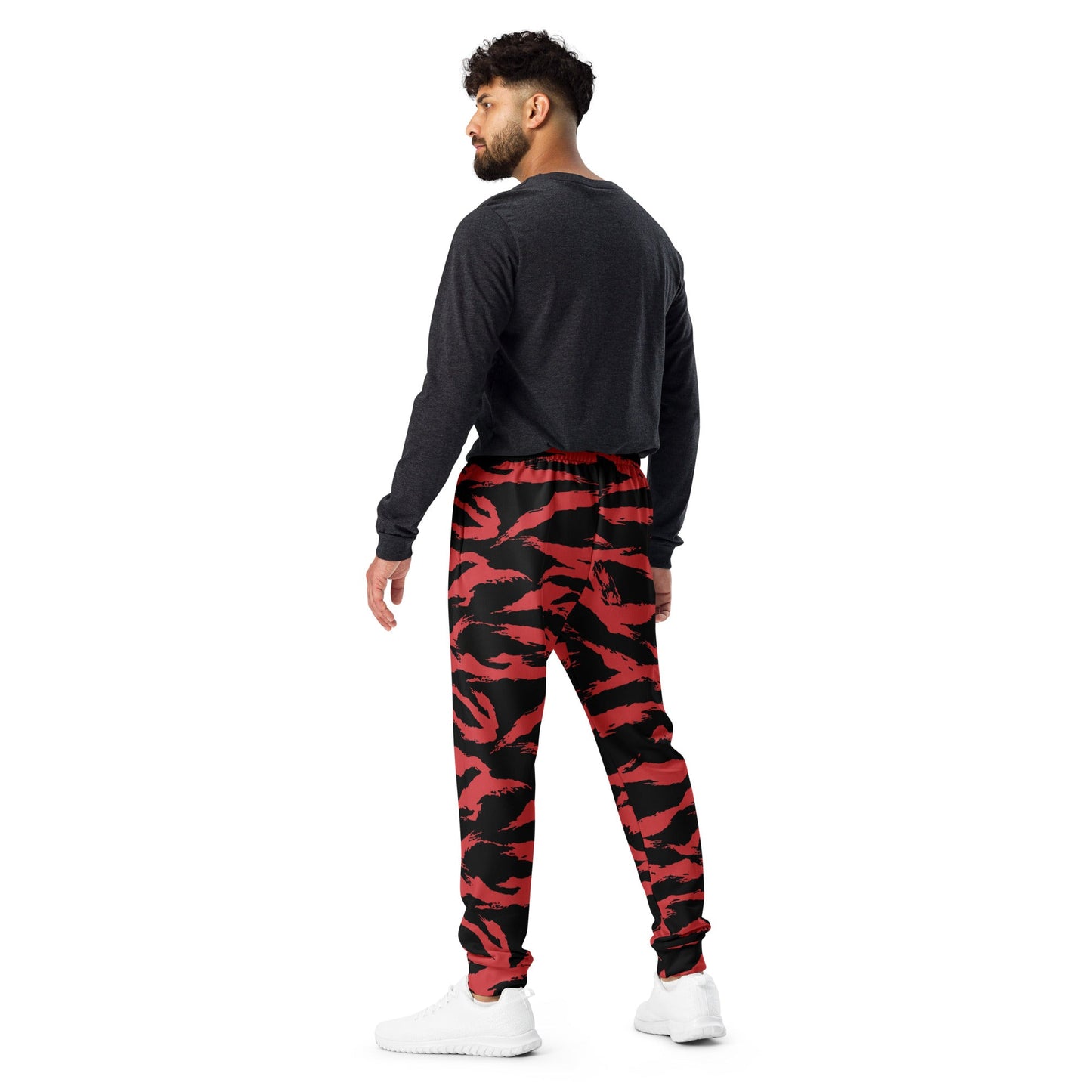 Modern Warfare Tiger Stripe Red and Black CAMO Mens Joggers