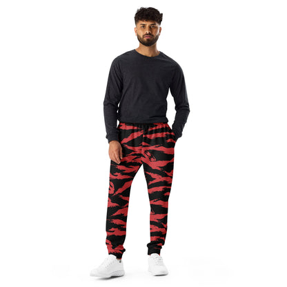 Modern Warfare Tiger Stripe Red and Black CAMO Mens Joggers