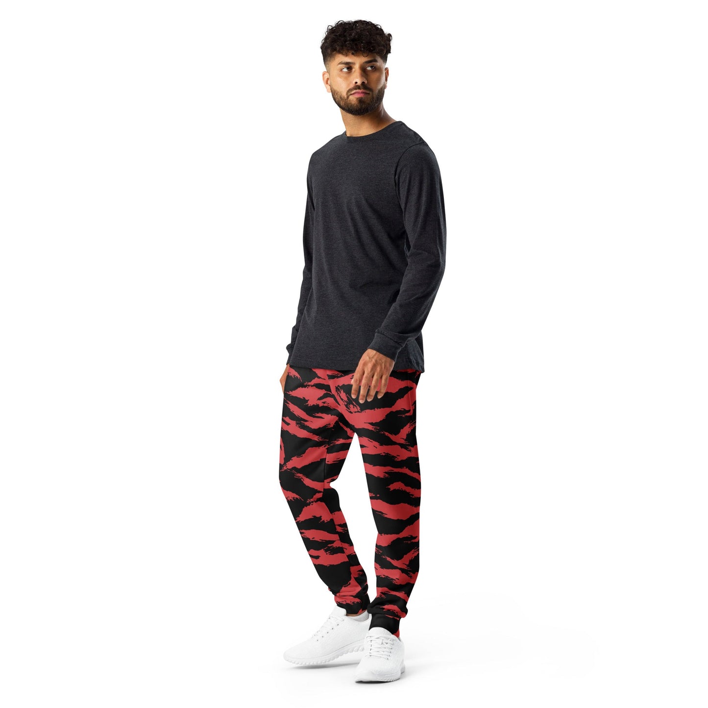Modern Warfare Tiger Stripe Red and Black CAMO Mens Joggers