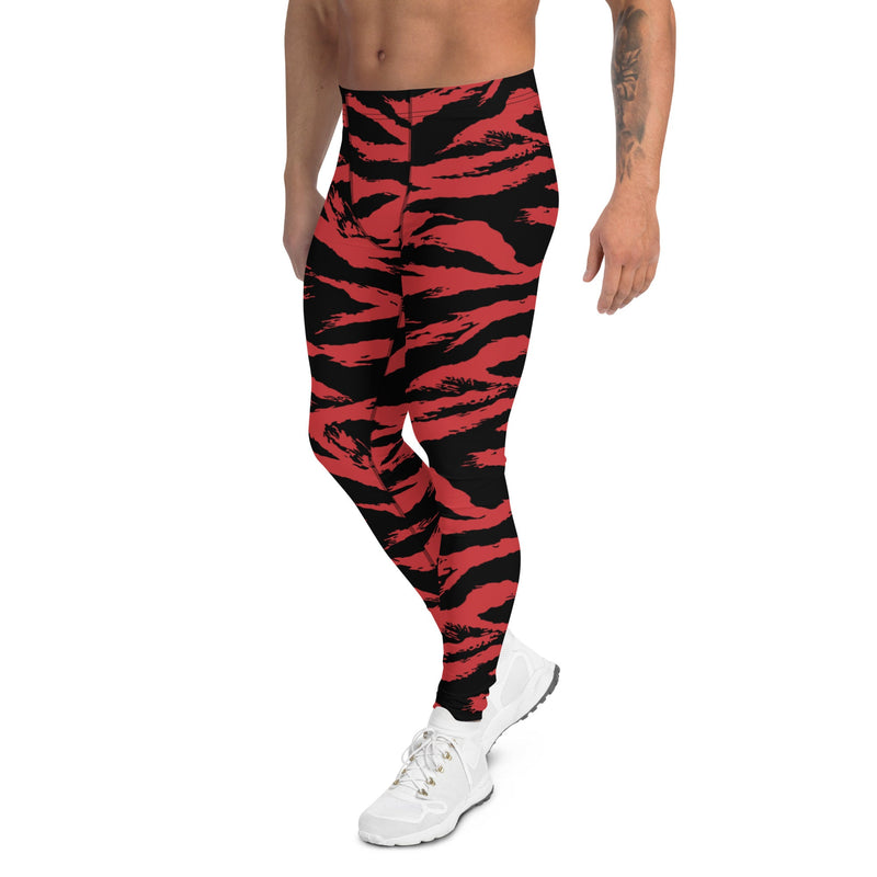 Tiger Stripe Crimson CAMO Mens Leggings - Men