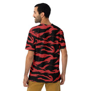 Tiger Stripe Crimson CAMO Mens T-Shirt