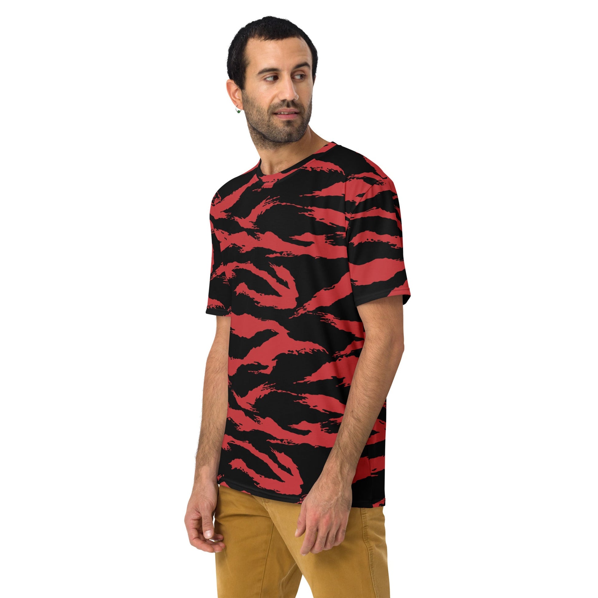 Modern Warfare Tiger Stripe Red and Black CAMO Mens t shirt T Shirts