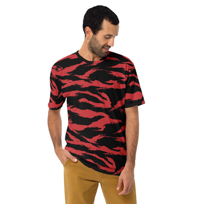 Modern Warfare Tiger Stripe Red and Black CAMO Mens t shirt T Shirts