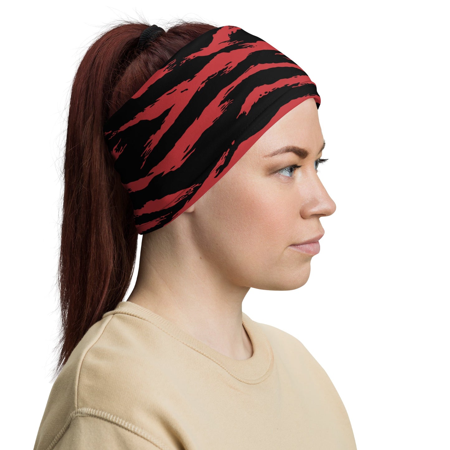 Modern Warfare Tiger Stripe Red and Black CAMO Neck Gaiter Gaiters