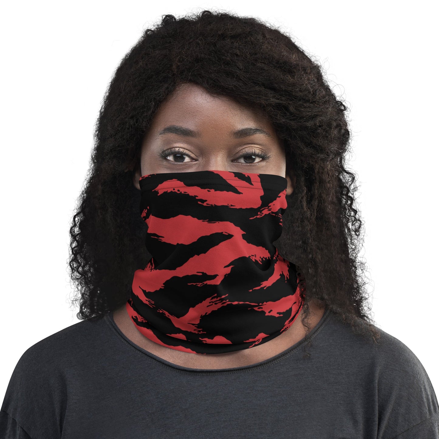 Modern Warfare Tiger Stripe Red and Black CAMO Neck Gaiter Gaiters