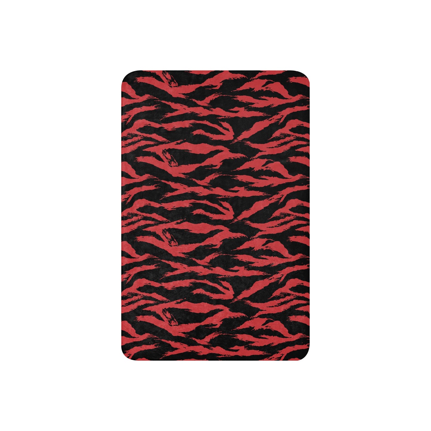 Modern Warfare Tiger Stripe Red and Black CAMO Sherpa blanket - Blankets