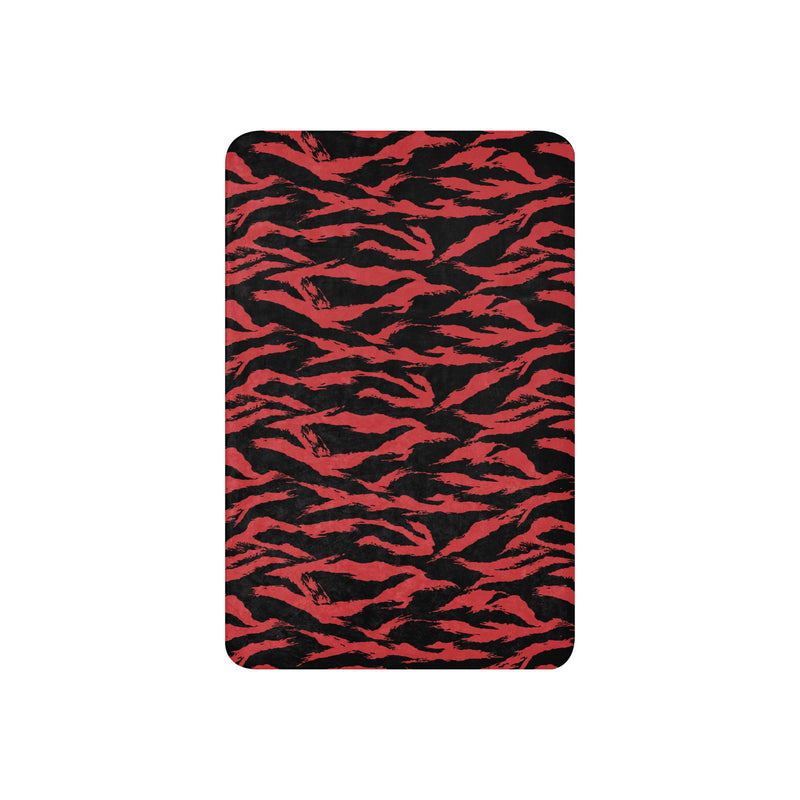 Tiger Stripe Crimson CAMO Sherpa Blanket