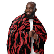 Tiger Stripe Crimson CAMO Sherpa Blanket
