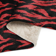Tiger Stripe Crimson CAMO Sherpa Blanket