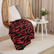 Tiger Stripe Crimson CAMO Sherpa Blanket