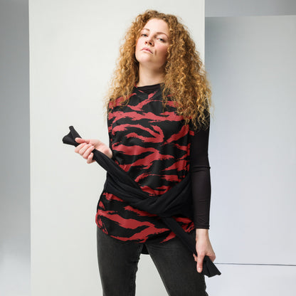 Modern Warfare Tiger Stripe Red and Black CAMO unisex basketball jersey Basketball Jerseys