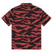 Tiger Stripe Crimson CAMO Unisex Short-Sleeve Button Shirt - Button-Up