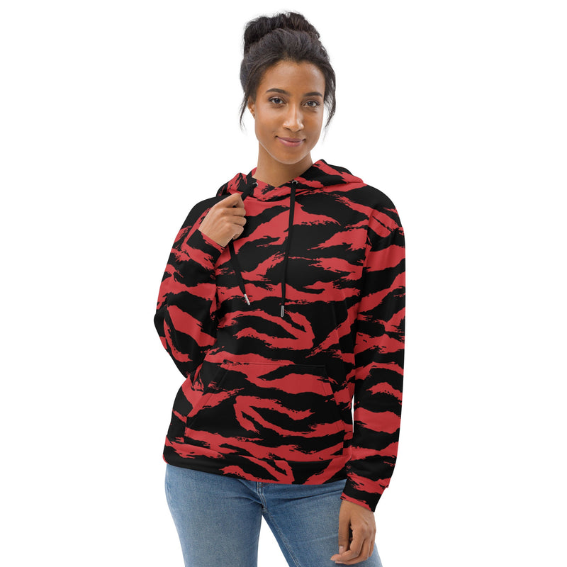 Tiger Stripe Crimson CAMO Unisex Hoodie