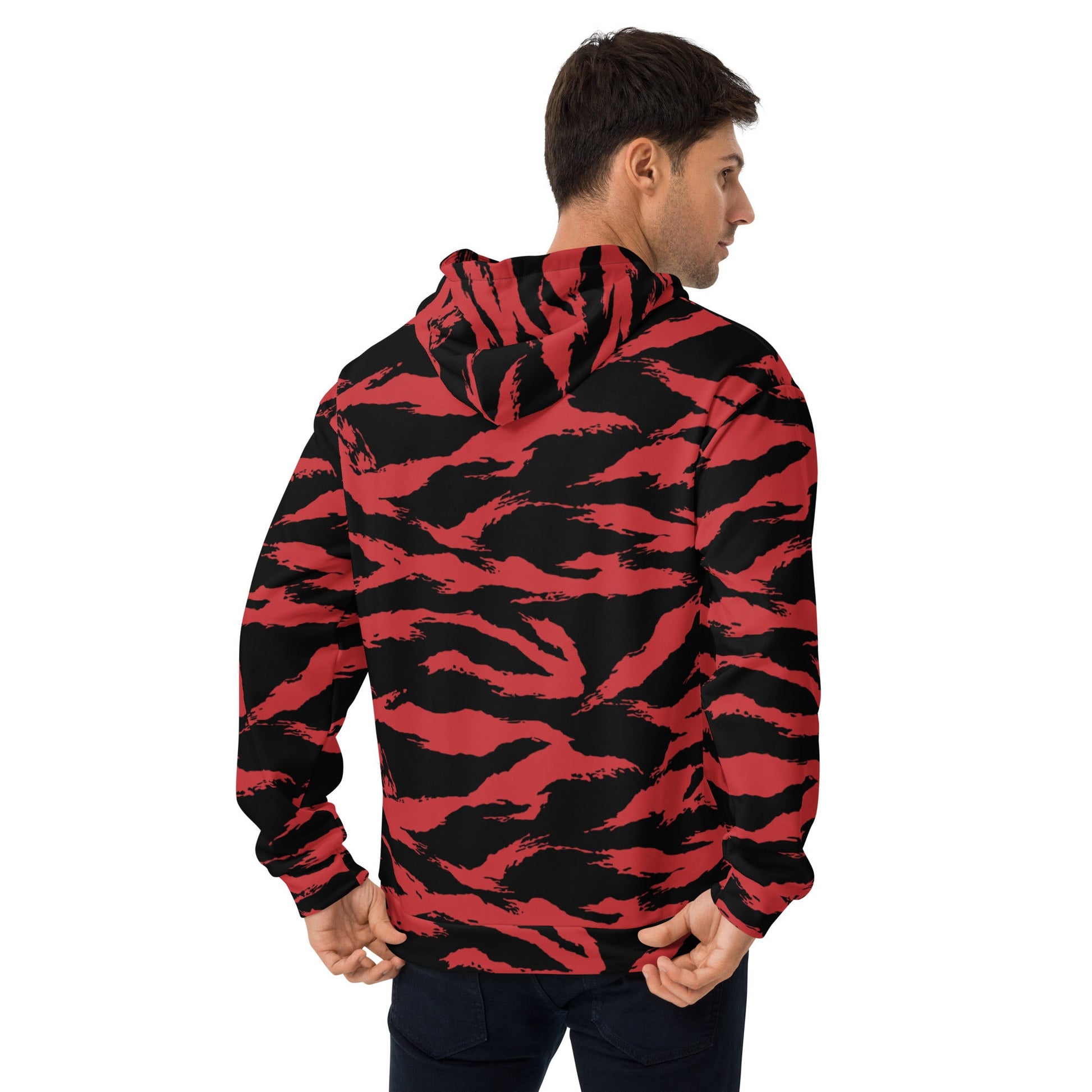 Modern Warfare Tiger Stripe Red and Black CAMO Unisex Hoodie Hoodies