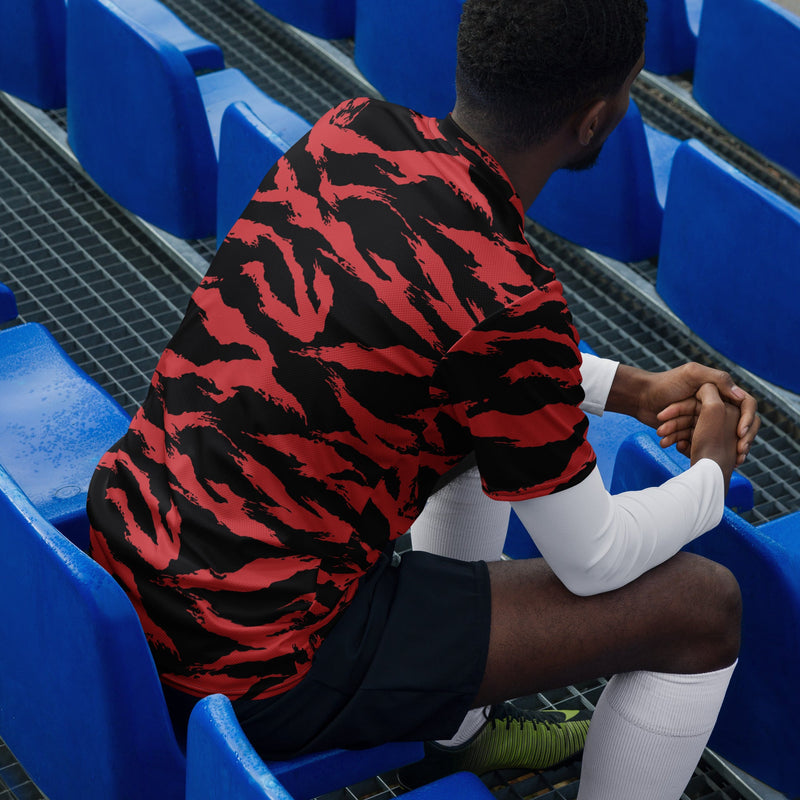 Tiger Stripe Crimson CAMO Unisex Sports Jersey