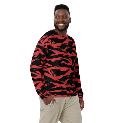 Modern Warfare Tiger Stripe Red and Black CAMO Unisex Sweatshirt - Sweatshirts