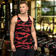 Tiger Stripe Crimson CAMO Unisex Tank Top - XS - Shirt