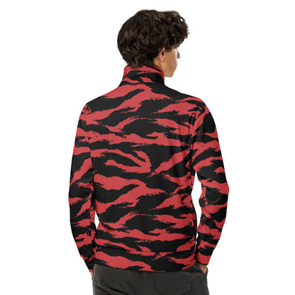 Modern Warfare Tiger Stripe Red and Black CAMO Unisex track jacket - Track Jackets