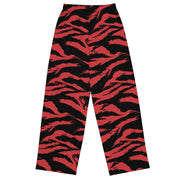 Tiger Stripe Crimson CAMO Unisex Wide-Leg Leisure Pants - Pant