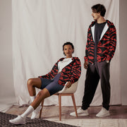 Tiger Stripe Crimson CAMO Unisex Zip Hoodie