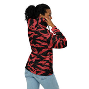 Tiger Stripe Crimson CAMO Unisex Zip Hoodie