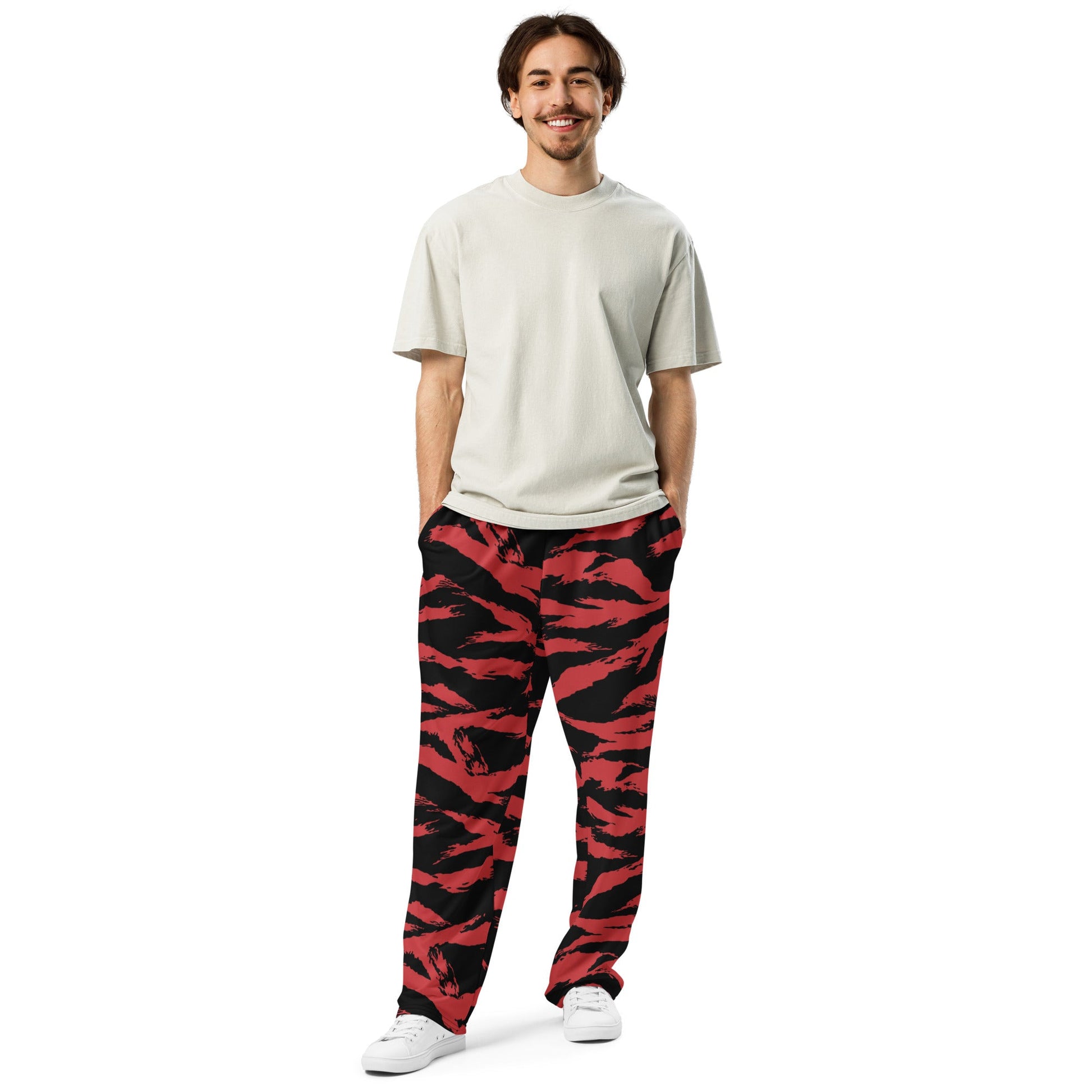 Modern Warfare Tiger Stripe Red and Black CAMO Wide-leg joggers - Joggers
