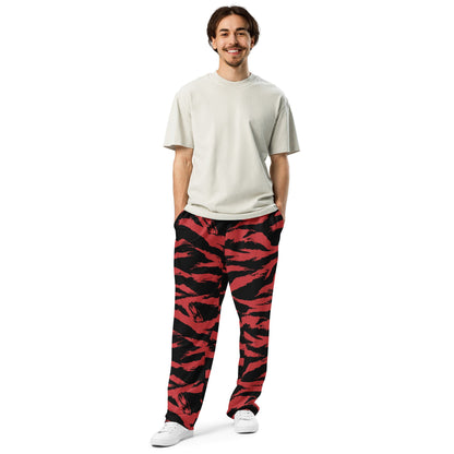 Modern Warfare Tiger Stripe Red and Black CAMO Wide-leg joggers - Joggers