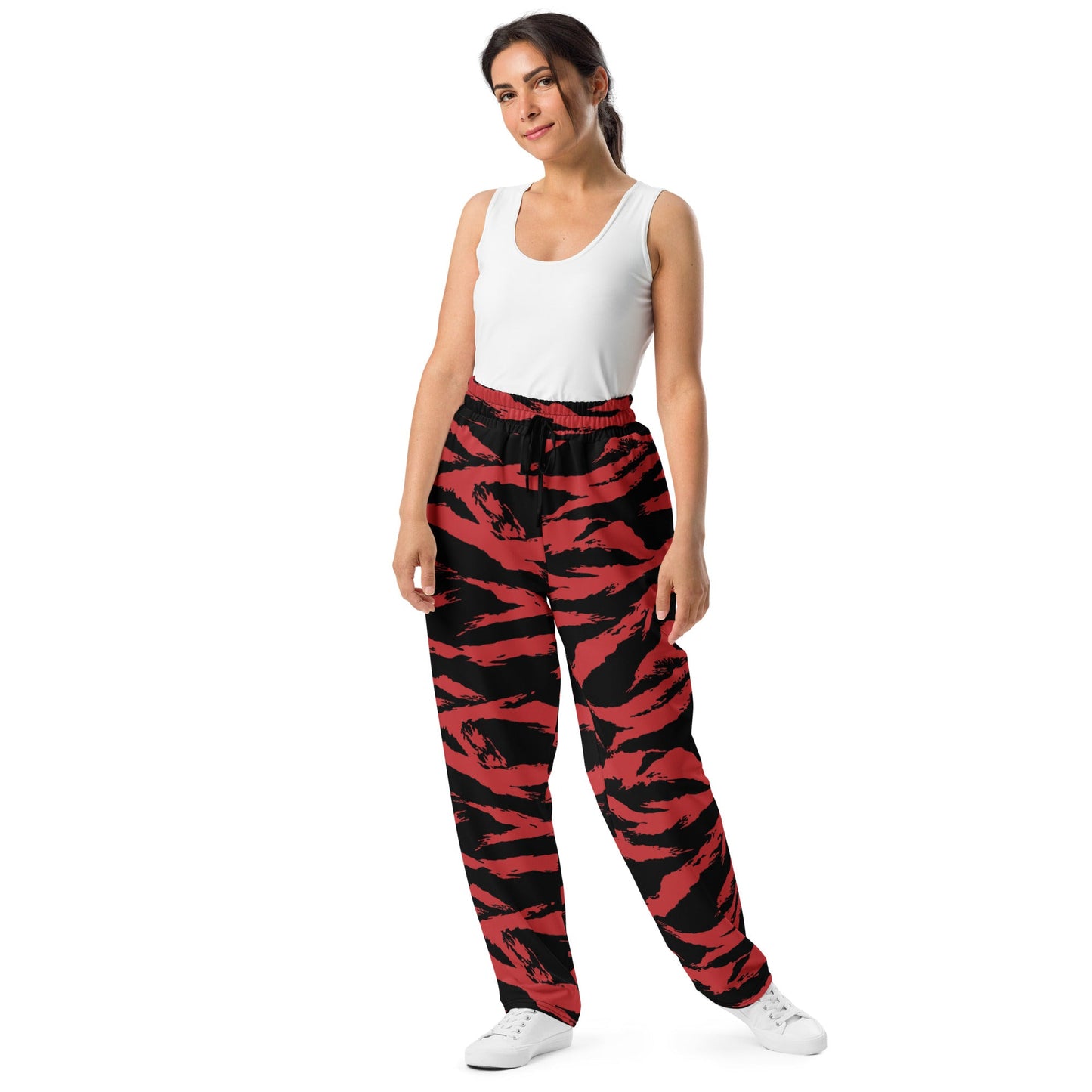 Modern Warfare Tiger Stripe Red and Black CAMO Wide-leg joggers - Joggers