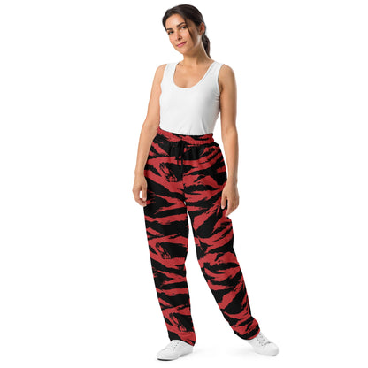 Modern Warfare Tiger Stripe Red and Black CAMO Wide-leg joggers - Joggers