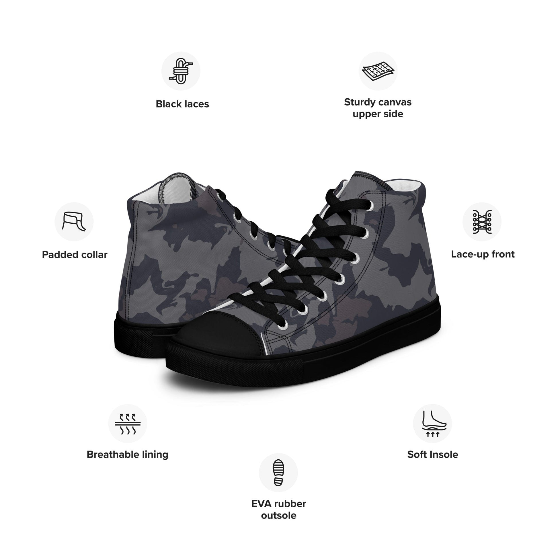 Modern Warfare Urban Rust CAMO Mens high top canvas shoes - High Top Canvas Shoes