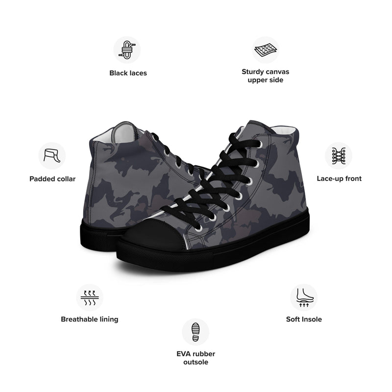 Urban Slate CAMO Mens High-Top Canvas Shoes