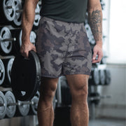 Urban Slate CAMO Unisex Athletic Long Shorts - 2XS